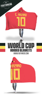 Eden Hazard Belgium Home Jersey 2018 Hooded Blanket - FIFA World Cup