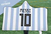 Lionel Messi Argentina Home Jersey 2018 Hooded Blanket - FIFA World Cup