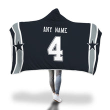 Dallas Cowboys Hooded Blanket - Personalized Any Name & Any Number