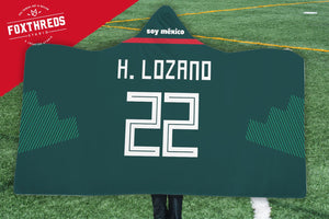 Hirving Lozano Mexico Home Jersey 2018 Hooded Blanket - FIFA World Cup