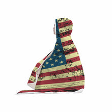American Flag Hooded Blanket
