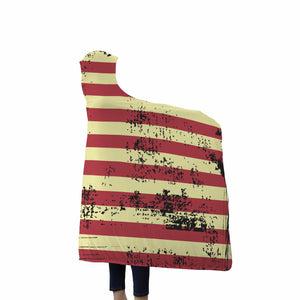 American Flag Hooded Blanket
