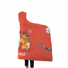 I Love Dogs Hooded Blanket