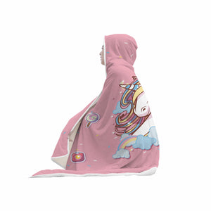 Unicorn Good Vibes Hooded Blanket