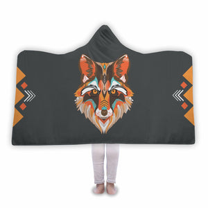 Tribal Fox Hooded Blanket