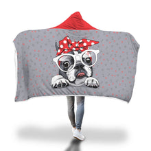Cute Pug Hooded Blanket
