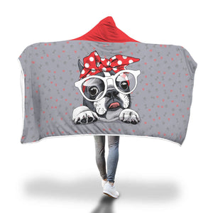 Cute Pug Hooded Blanket