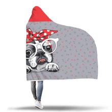 Cute Pug Hooded Blanket