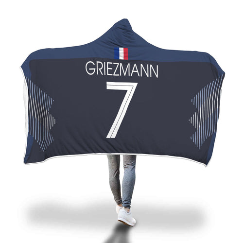 Griezmann France Home Jersey 2018 Hooded Blanket - FIFA World Cup