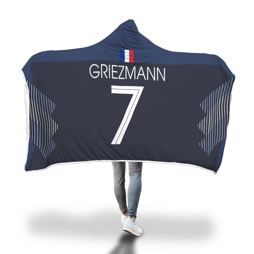 Griezmann France Home Jersey 2018 Hooded Blanket - FIFA World Cup