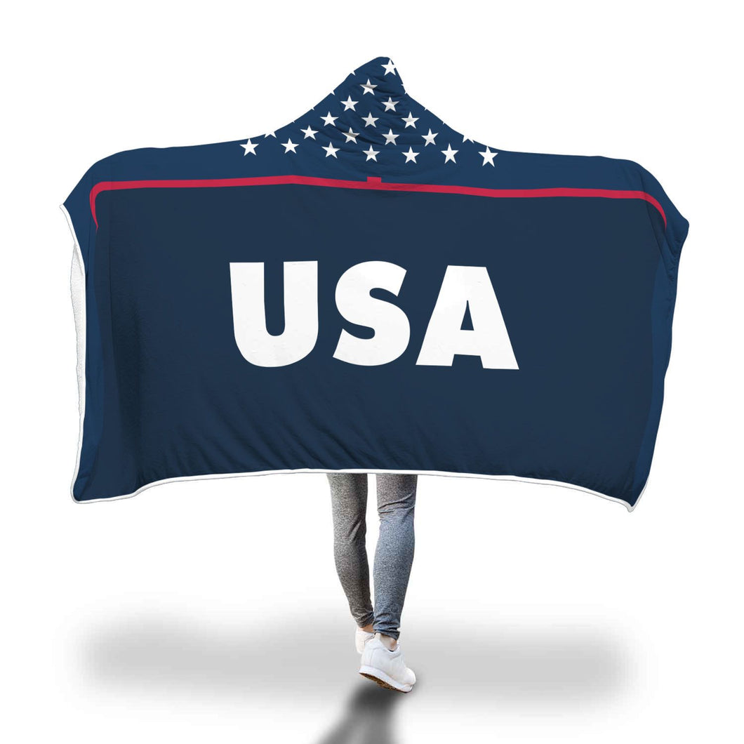 United States USA Women's Soccer Hooded Blanket