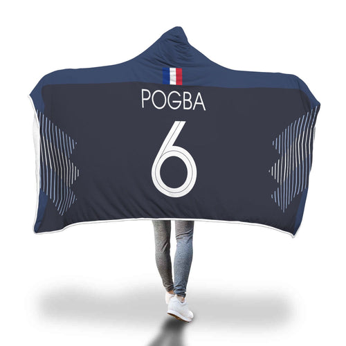 Pogba France Home Jersey 2018 Hooded Blanket - FIFA World Cup