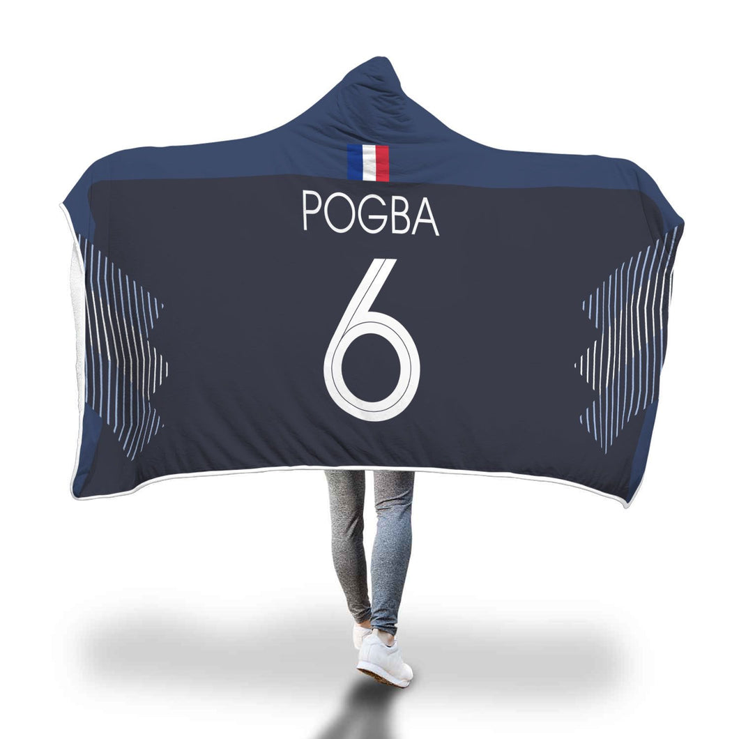 Pogba France Home Jersey 2018 Hooded Blanket - FIFA World Cup