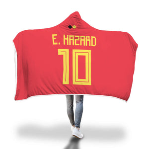 Eden Hazard Belgium Home Jersey 2018 Hooded Blanket - FIFA World Cup