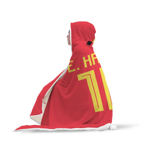 Eden Hazard Belgium Home Jersey 2018 Hooded Blanket - FIFA World Cup