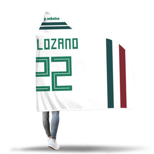 Hirving Lozano Mexico Away Jersey 2018 Hooded Blanket - FIFA World Cup