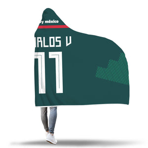 Carlos Vela Mexico Home Jersey 2018 Hooded Blanket - FIFA World Cup