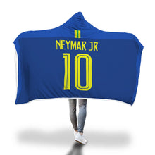 Neymar Junior Brazil Away Jersey 2018 Hooded Blanket - FIFA World Cup