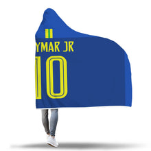 Neymar Junior Brazil Away Jersey 2018 Hooded Blanket - FIFA World Cup