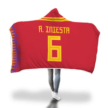 Andres Iniesta Spain Home Jersey 2018 Hooded Blanket - FIFA World Cup