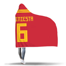 Andres Iniesta Spain Home Jersey 2018 Hooded Blanket - FIFA World Cup