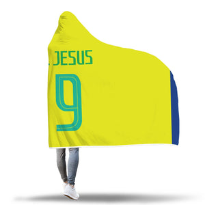 Gabriel Jesus Brazil Home Jersey 2018 Hooded Blanket - FIFA World Cup
