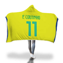 Philippe Coutinho Brazil Home Jersey 2018 Hooded Blanket - FIFA World Cup