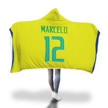 Marcelo Vieira Brazil Home Jersey 2018 Hooded Blanket - FIFA World Cup