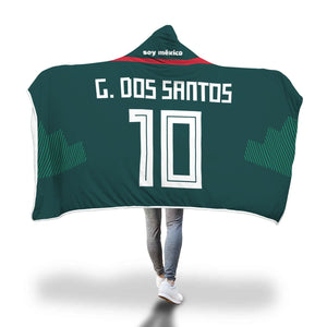 Giovani dos Santos Mexico Home Jersey 2018 Hooded Blanket - FIFA World Cup