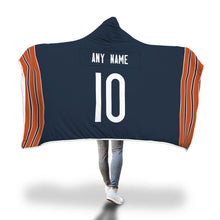 Chicago Bears Hooded Blanket - Personalized Any Name & Any Number