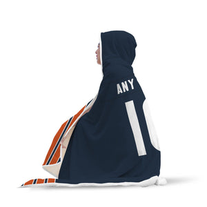 Chicago Bears Hooded Blanket - Personalized Any Name & Any Number