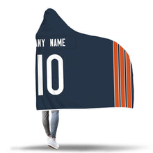Chicago Bears Hooded Blanket - Personalized Any Name & Any Number