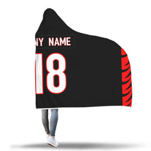 Cincinatti Bengals Hooded Blanket - Personalized Any Name & Any Number