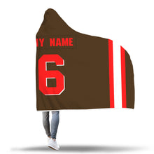 Cleveland Browns Hooded Blanket - Personalized Any Name & Any Number