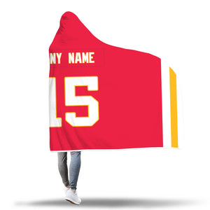 Kansas City Chiefs Hooded Blanket - Personalized Any Name & Any Number