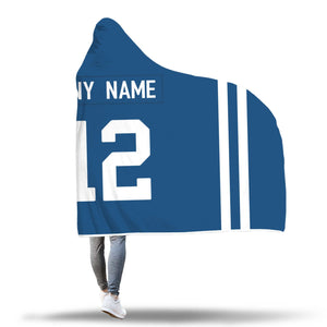 Indianapolis Colts Hooded Blanket - Personalized Any Name & Any Number