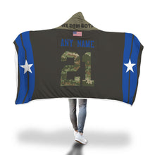 Dallas Cowboys "Salute to Service" Hooded Blanket - Personalized Any Name & Any Number