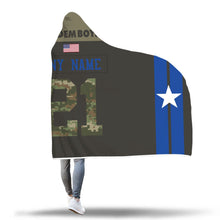 Dallas Cowboys "Salute to Service" Hooded Blanket - Personalized Any Name & Any Number