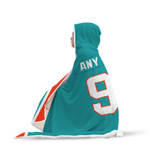 Miami Dolphins Hooded Blanket - Personalized Any Name & Any Number