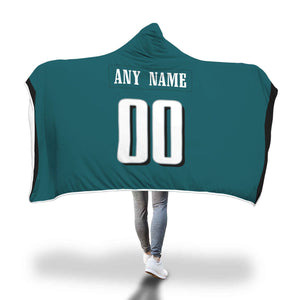 Philadelphia Eagles Hooded Blanket - Personalized Any Name & Any Number