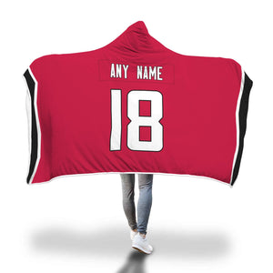 Atlanta Falcons Hooded Blanket - Personalized Any Name & Any Number