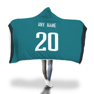 Jacksonville Jaguars Hooded Blanket - Personalized Any Name & Any Number