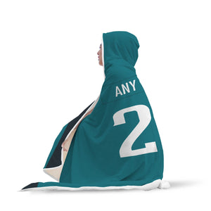 Jacksonville Jaguars Hooded Blanket - Personalized Any Name & Any Number