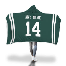 New York Jets Hooded Blanket - Personalized Any Name & Any Number