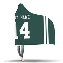 New York Jets Hooded Blanket - Personalized Any Name & Any Number