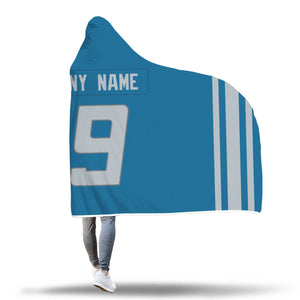 Detroit Lions Hooded Blanket - Personalized Any Name & Any Number