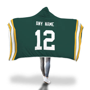 Green Bay Packers Hooded Blanket - Personalized Any Name & Any Number
