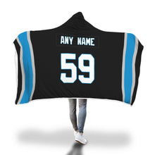 Carolina Panthers Hooded Blanket - Personalized Any Name & Any Number