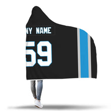 Carolina Panthers Hooded Blanket - Personalized Any Name & Any Number