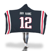 New England Patriots Hooded Blanket - Personalized Any Name & Any Number